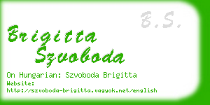 brigitta szvoboda business card